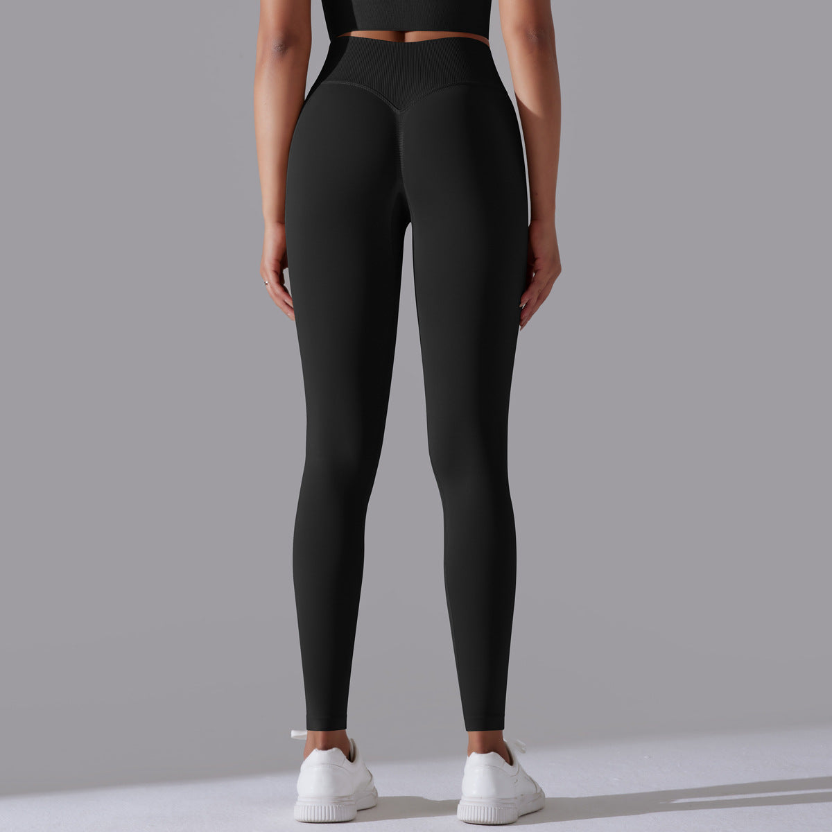 LEGGING FEMME NOIR MAINTIEN ET CONFORT POUR YOGA-FITNESS-PILATES