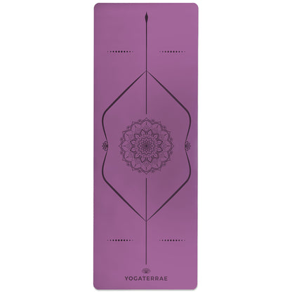 TAPIS DE YOGA MANDALA VIOLET VINTAGE EN PU-CAOUTCHOUC NATUREL (OFFRE RENOUVELÉE)