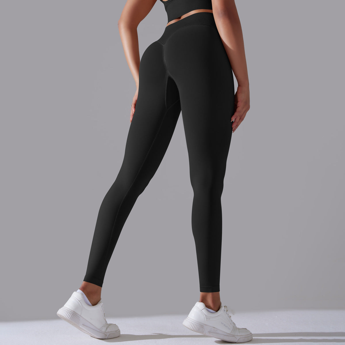 LEGGING FEMME NOIR MAINTIEN ET CONFORT POUR YOGA-FITNESS-PILATES