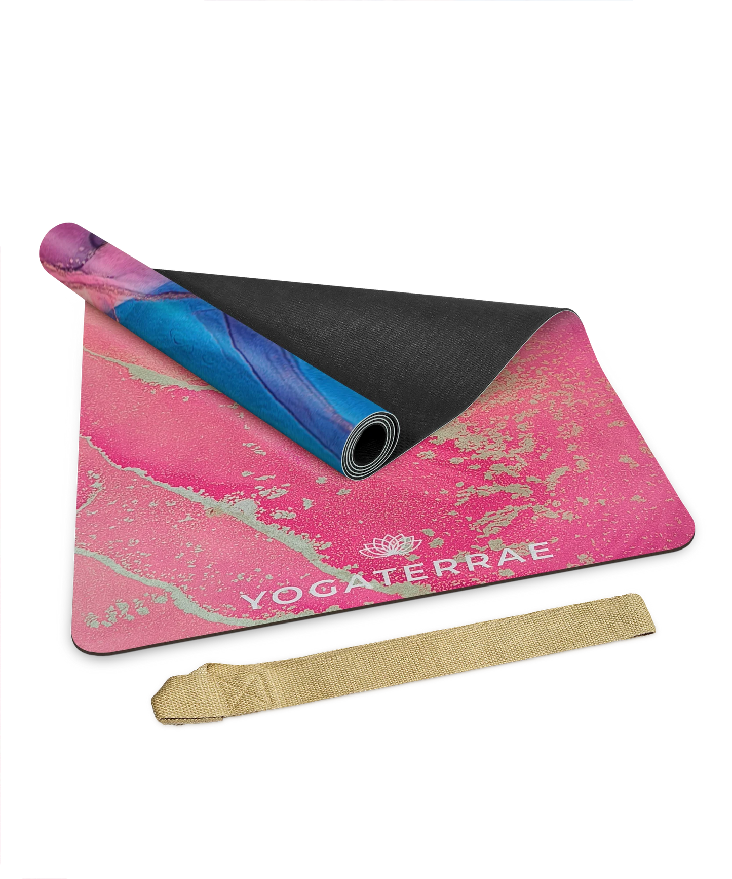 YOGAMATTE MIKROFASER VELOURSLEDER UND NATURKAUTSCHUK ARAVINDA KOMFORT