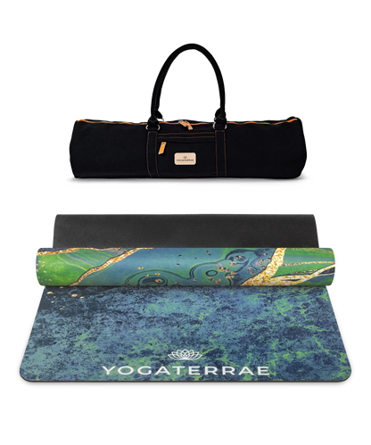 TAPIS DE YOGA MICROFIBRE SUÉDÉE ET CAOUTCHOUC NATUREL KANANA VOYAGE AVEC SAC