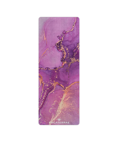 YOGAMATTE AUS MIKROFASER-VELOURS UND NATURKAUTSCHUK LAVANYA KOMFORT MIT TASCHE