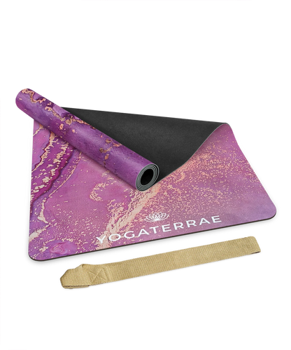 YOGAMATTE AUS MIKROFASER-VELOURS UND NATURKAUTSCHUK LAVANYA KOMFORT MIT TASCHE