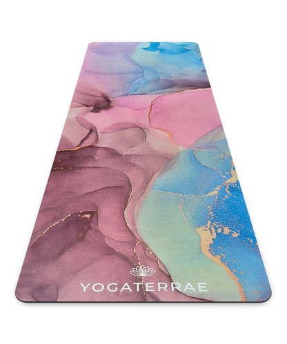 YOGAMATTE MIKROFASER VELOURSLEDER UND NATURKAUTSCHUK SVAPNAJAL KOMFORT