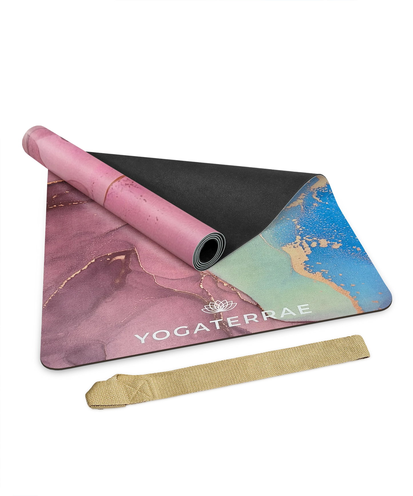 YOGAMATTE MIKROFASER VELOURSLEDER UND NATURKAUTSCHUK SVAPNAJAL KOMFORT