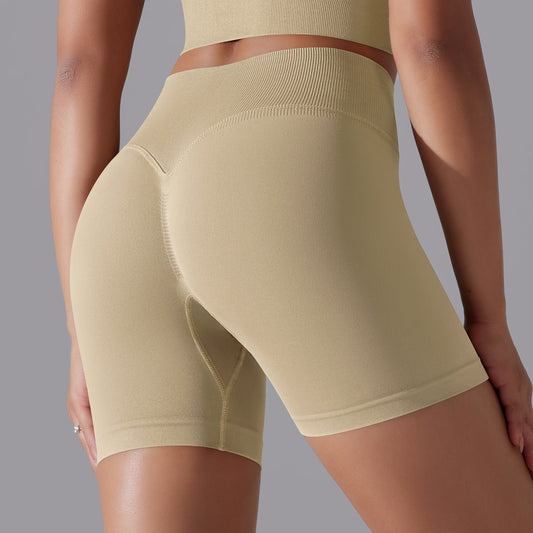 SHORT FEMME YOGA-FITNESS-PILATES BEIGE NATUREL