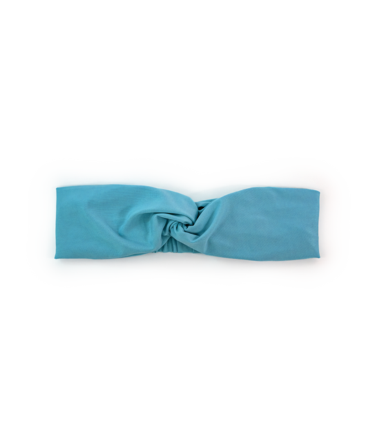 BANDEAU TWIST NOEUD POUR CHEVEUX CONFORT STYLE DOUX EXTENSIBLE BLEU