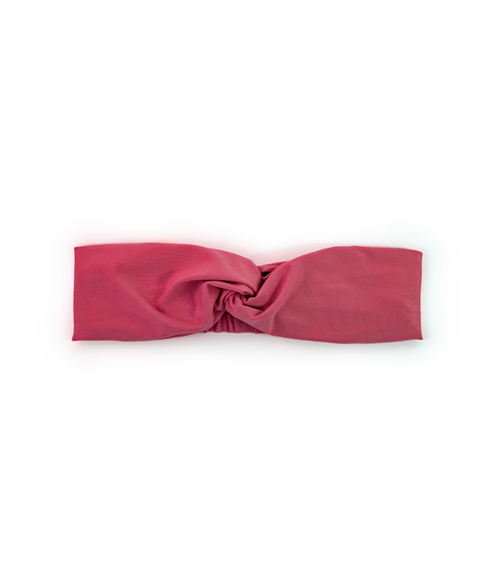 BANDEAU TWIST NOEUD POUR CHEVEUX CONFORT STYLE DOUX EXTENSIBLE FRAMBOISE