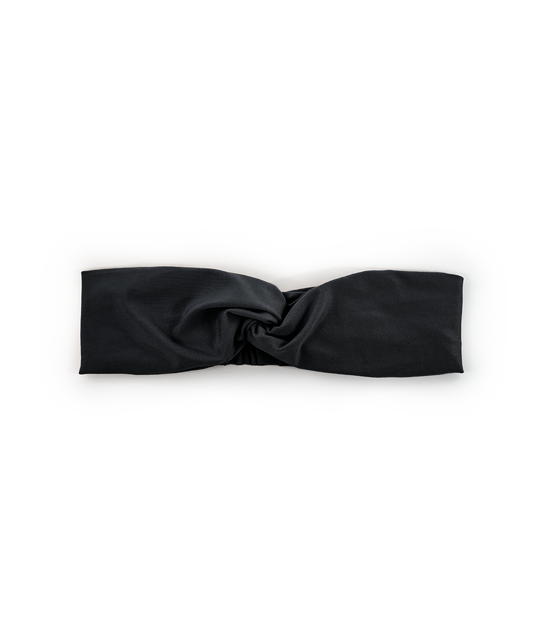 BANDEAU TWIST NOEUD POUR CHEVEUX CONFORT STYLE DOUX EXTENSIBLE NOIR