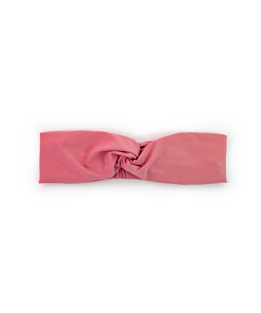 BANDEAU TWIST NOEUD POUR CHEVEUX CONFORT STYLE DOUX EXTENSIBLE ROSE