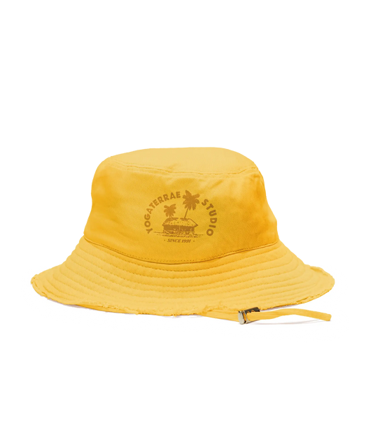 BOB BOHÈME CHIC COTON JAUNE ANDALOU LARGES BORDS EFFILOCHÉS