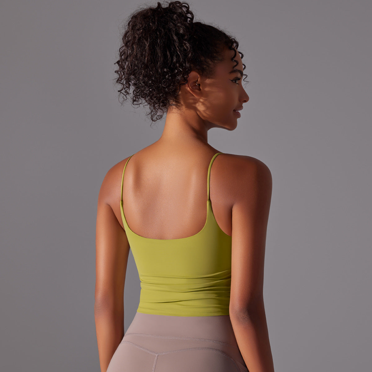 BRASSIÈRE DE SPORT OLIVE FINES BRETELLES MAINTIEN ET CONFORT