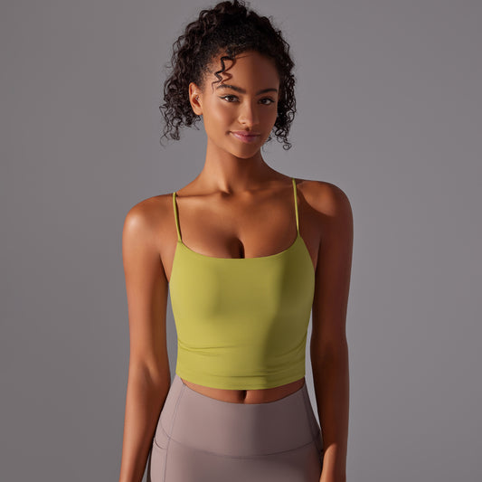 BRASSIÈRE DE SPORT OLIVE FINES BRETELLES MAINTIEN ET CONFORT