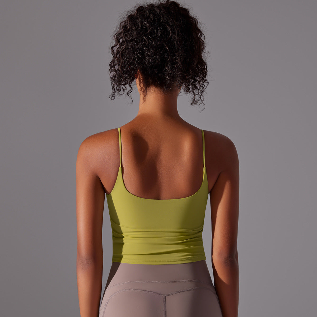BRASSIÈRE DE SPORT OLIVE FINES BRETELLES MAINTIEN ET CONFORT