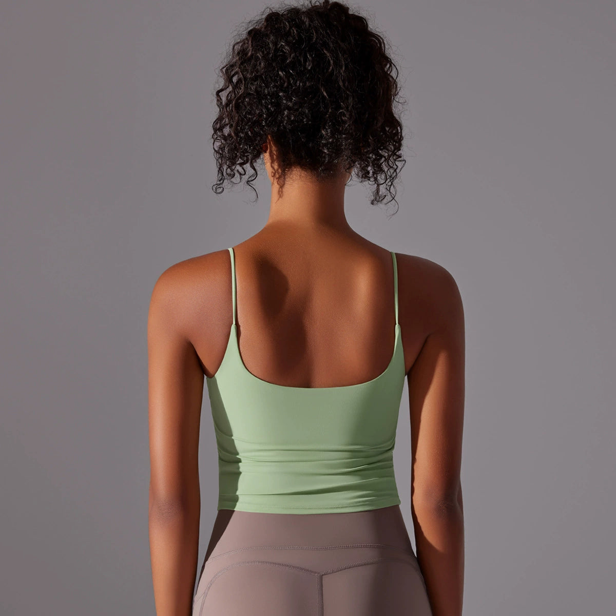 BRASSIÈRE DE SPORT VERT PISTACHE FINES BRETELLES MAINTIEN ET CONFORT