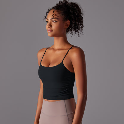 BRASSIÈRE DE SPORT NOIRE FINES BRETELLES MAINTIEN ET CONFORT