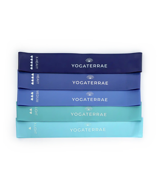 BANDES ÉLASTIQUES DE RÉSISTANCE – 5 INTENSITÉS – BLEU