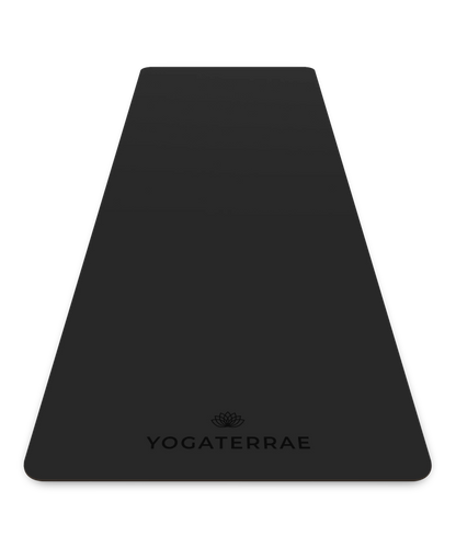 TAPIS DE YOGA ANTIDÉRAPANT NOIR EN PU-CAOUTCHOUC NATUREL EXPERT
