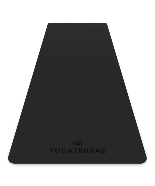 TAPIS DE YOGA ANTIDÉRAPANT NOIR EN PU-CAOUTCHOUC NATUREL EXPERT