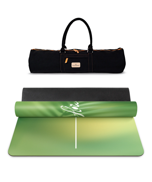 TAPIS DE YOGA ANTIDÉRAPANT PU-CAOUTCHOUC NATUREL SHANTI AVEC SAC