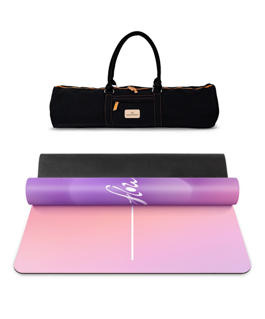 TAPIS DE YOGA ANTIDÉRAPANT PU-CAOUTCHOUC NATUREL DHYANA AVEC SAC