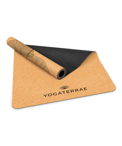 YOGAMATTE KORK & GUMMI RUTSCHFEST GINKGOS BILOBA MIT TASCHE
