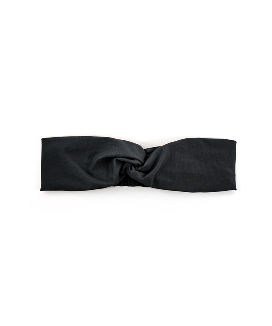 BANDEAU TURBAN TWISTÉ NOIR