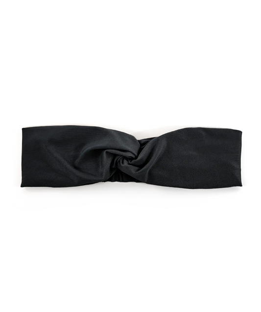 BANDEAU TURBAN TWISTÉ NOIR