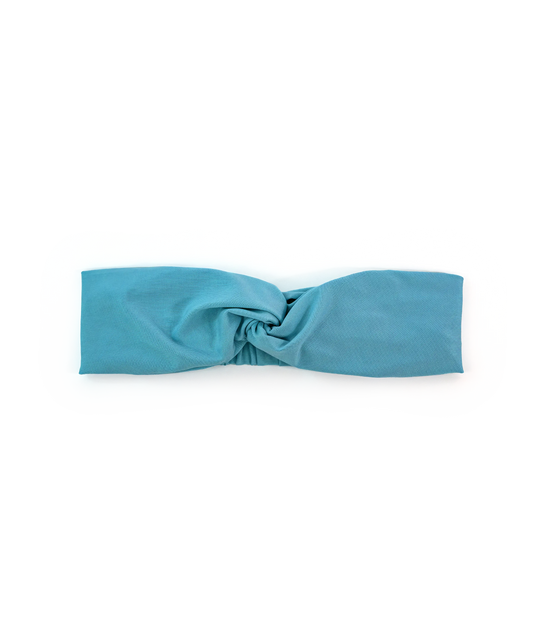 BANDEAU TURBAN TWISTÉ BLEU