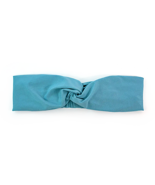 BANDEAU TURBAN TWISTÉ BLEU