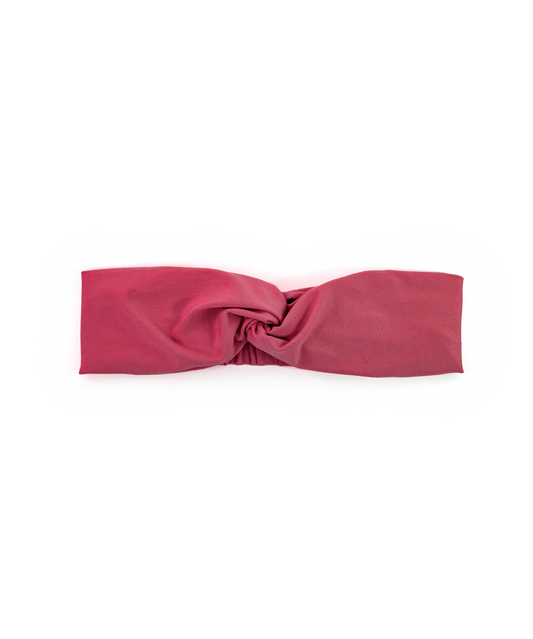 BANDEAU TURBAN TWISTÉ FRAMBOISE