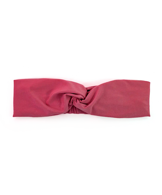 BANDEAU TURBAN TWISTÉ FRAMBOISE