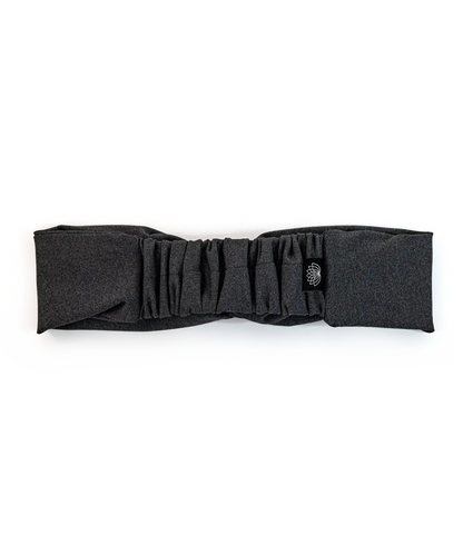BANDEAU TURBAN TWISTÉ GRIS CHINÉ