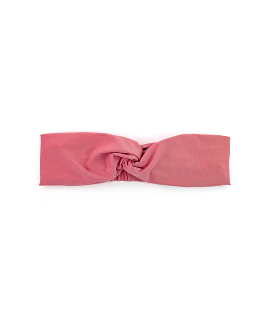 BANDEAU TURBAN TWISTÉ ROSE