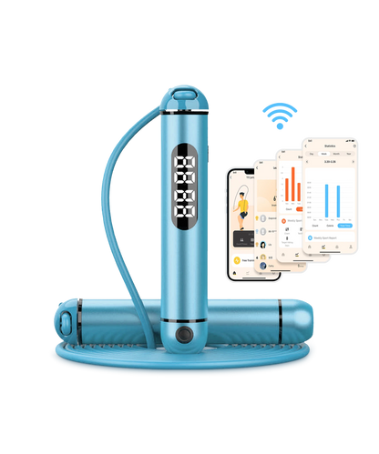 CORDE À SAUTER CONNECTÉE BLUETOOTH – BLEU