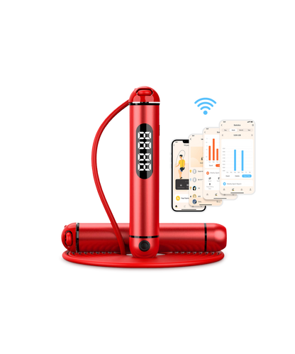 CORDE À SAUTER CONNECTÉE BLUETOOTH – ROUGE