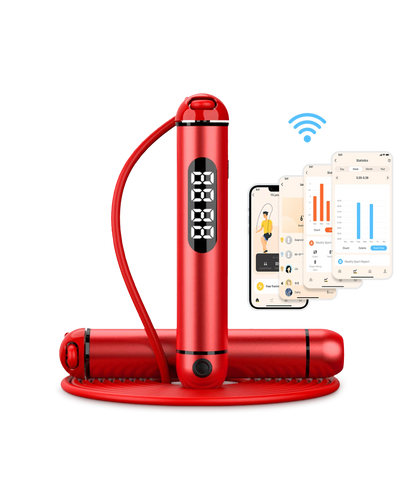 CORDE À SAUTER CONNECTÉE BLUETOOTH – ROUGE