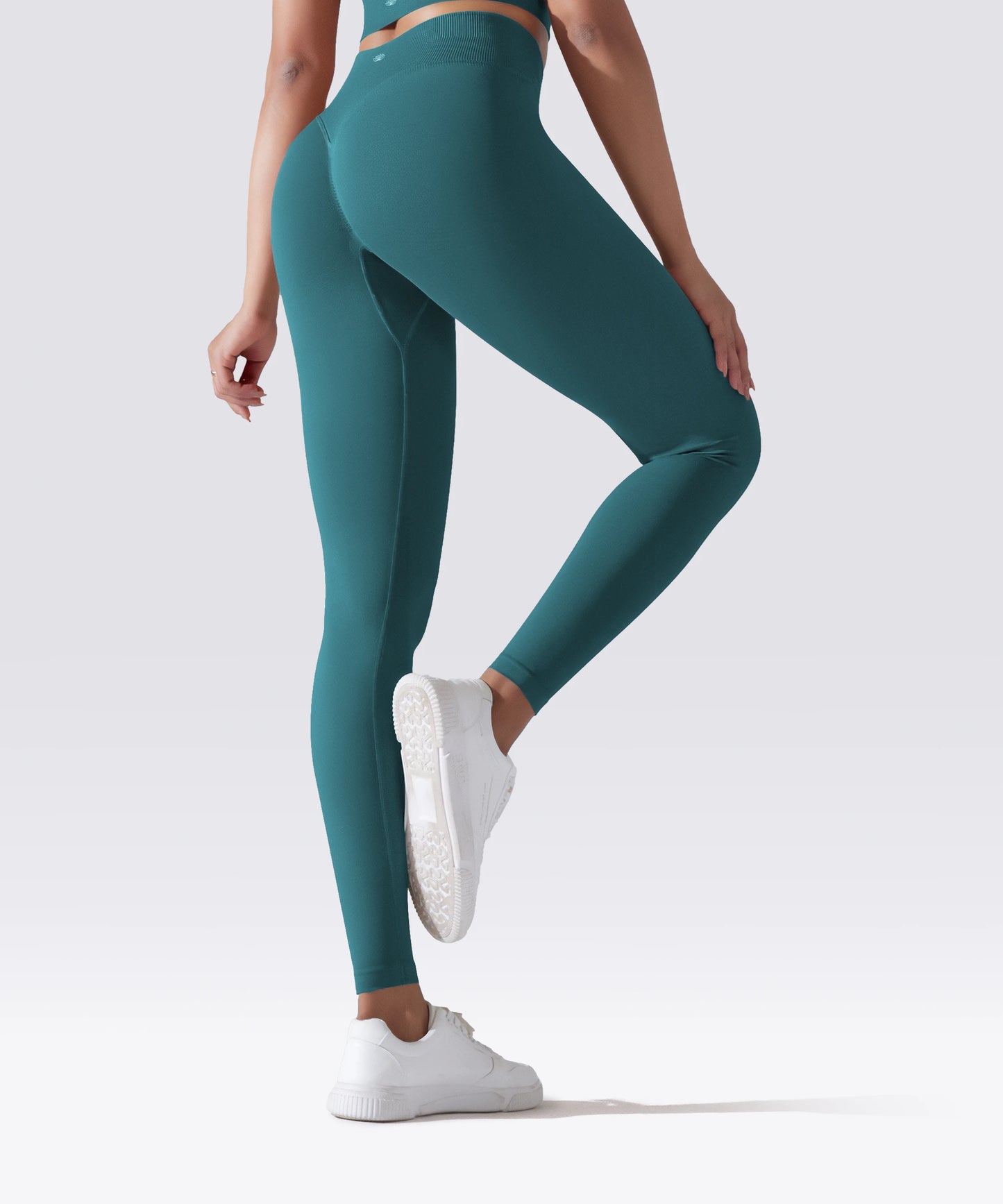 LEGGING FEMME BLEU ÉMERAUDE MAINTIEN ET CONFORT POUR YOGA-FITNESS-PILATES