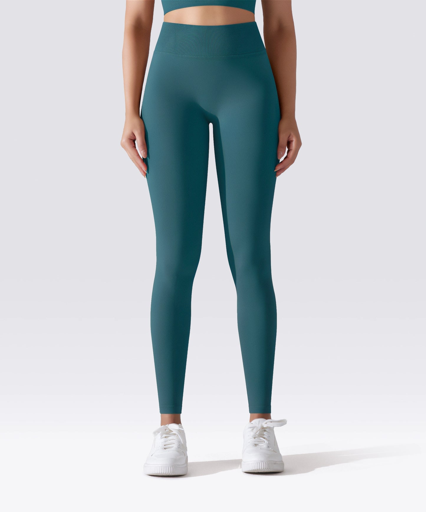 LEGGING FEMME BLEU ÉMERAUDE MAINTIEN ET CONFORT POUR YOGA-FITNESS-PILATES