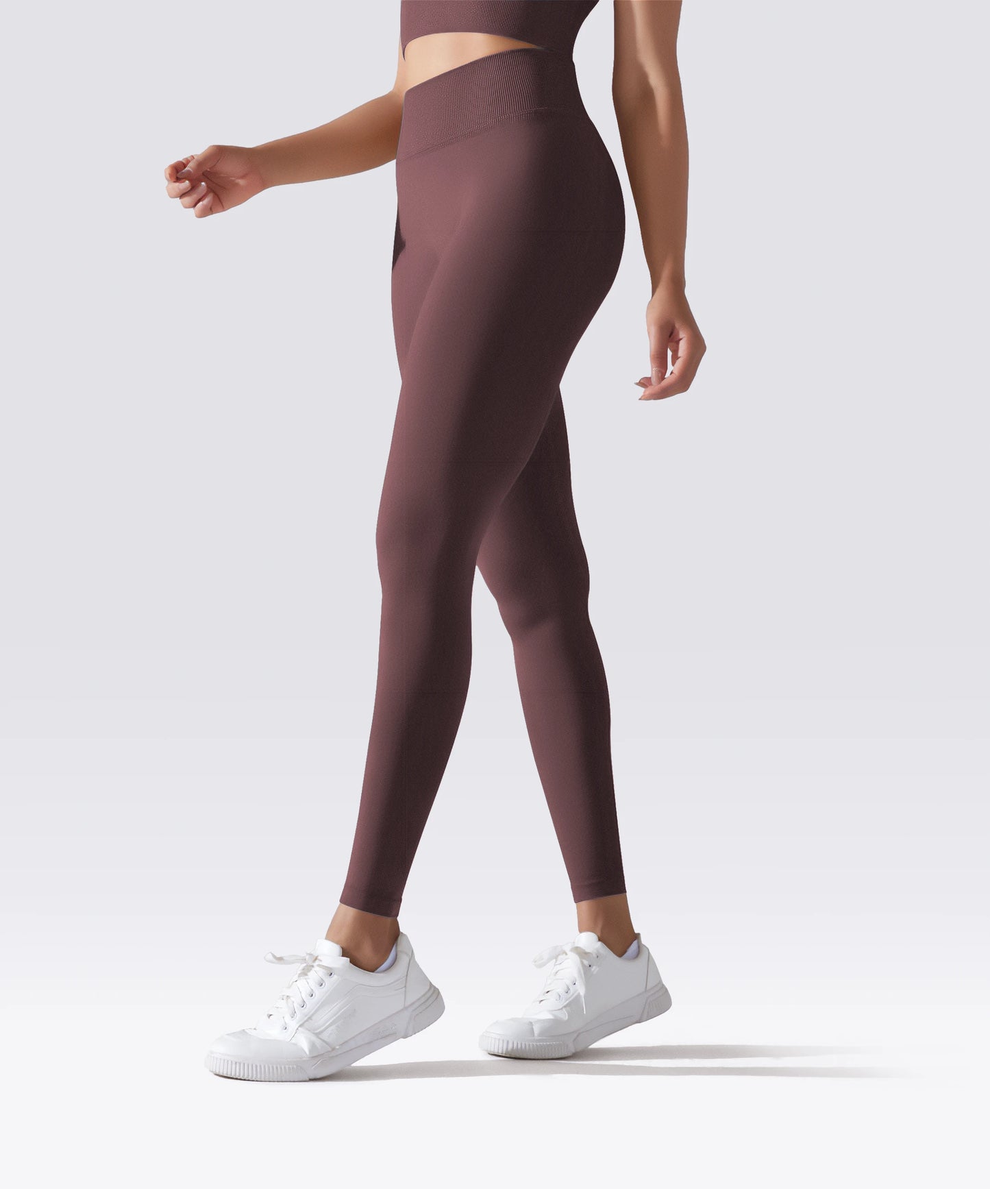 LEGGING FEMME PRUNE MAINTIEN ET CONFORT POUR YOGA-FITNESS-PILATES