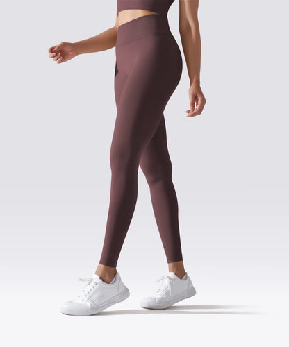 LEGGING FEMME PRUNE MAINTIEN ET CONFORT POUR YOGA-FITNESS-PILATES