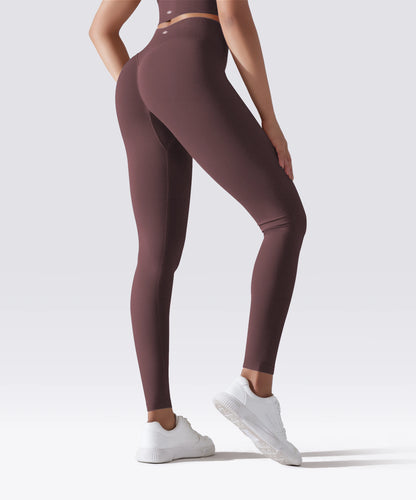 LEGGING FEMME PRUNE MAINTIEN ET CONFORT POUR YOGA-FITNESS-PILATES