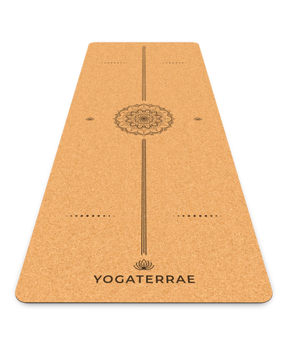 TAPIS DE YOGA LIÈGE & CAOUTCHOUC ANTIDÉRAPANT MANDALA AVEC SAC