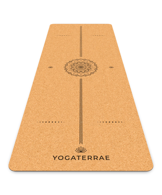 TAPIS DE YOGA LIÈGE & CAOUTCHOUC NATUREL ANTIDÉRAPANT MANDALA