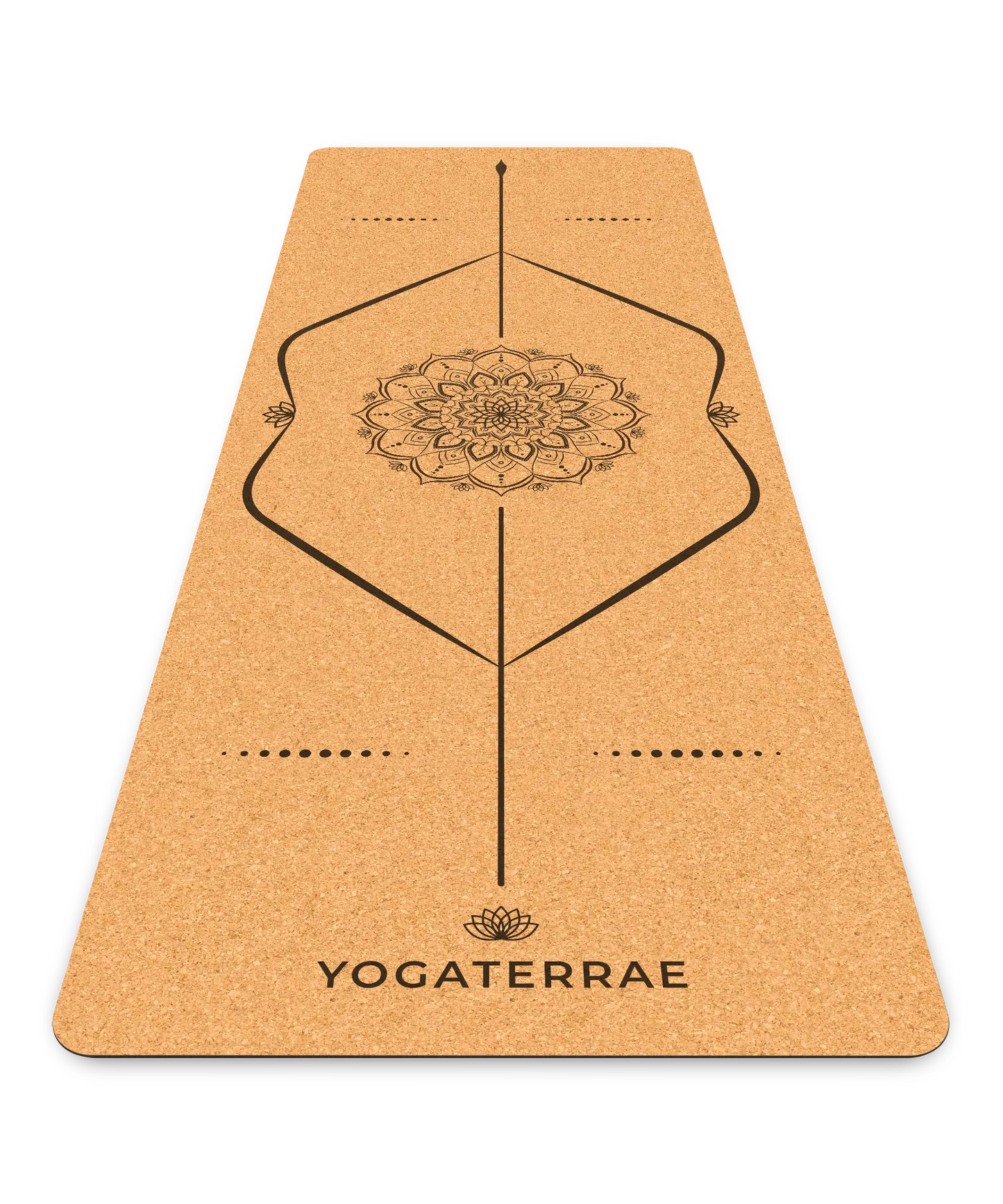 YOGAMATTE KORK & NATURKAUTSCHUK RUTSCHFEST MANDALA