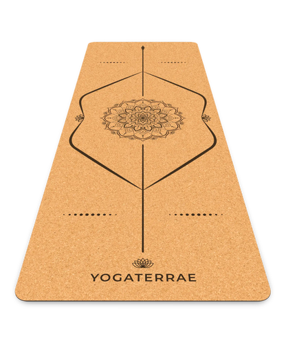 YOGAMATTE KORK & NATURKAUTSCHUK RUTSCHFEST MANDALA