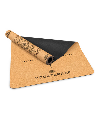 YOGAMATTE KORK & NATURKAUTSCHUK RUTSCHFEST MANDALA