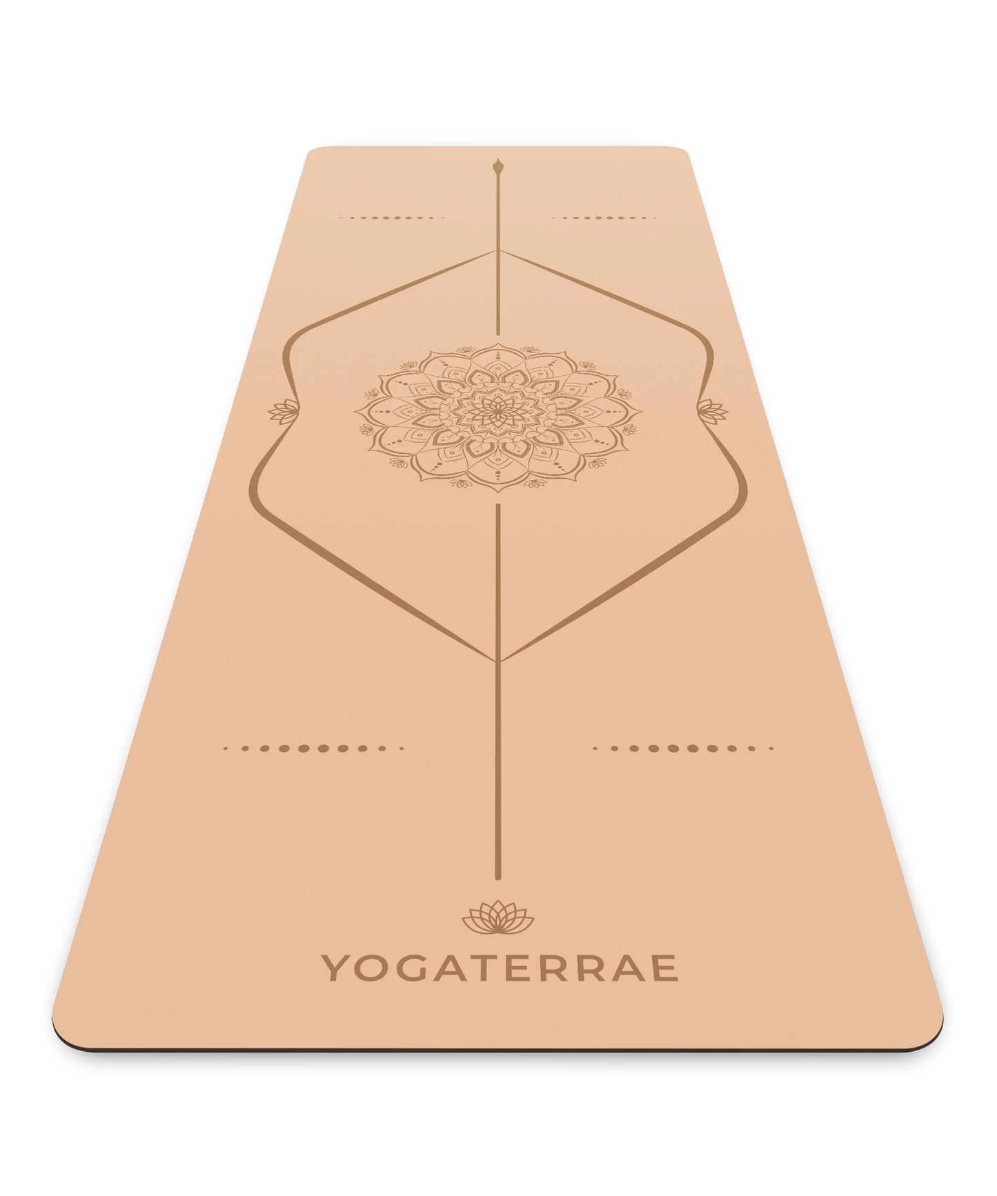 TAPIS DE YOGA MANDALA BEIGE EN PU-CAOUTCHOUC NATUREL AVEC SAC