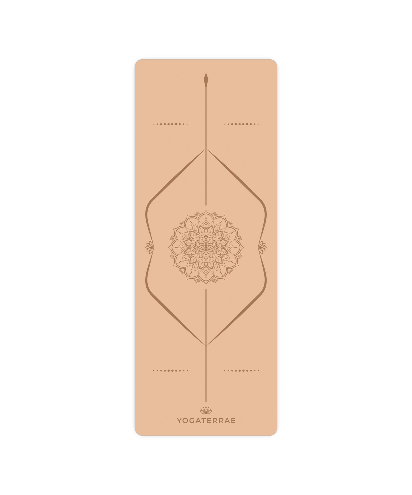 TAPIS DE YOGA MANDALA BEIGE EN PU-CAOUTCHOUC NATUREL AVEC SAC