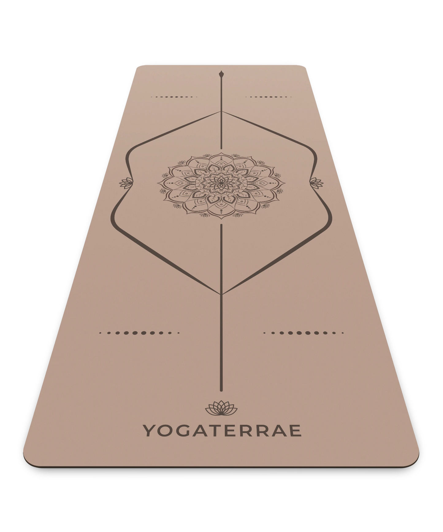 TAPIS DE YOGA ANTIDÉRAPANT BRONZE EN PU-CAOUTCHOUC NATUREL MANDALA